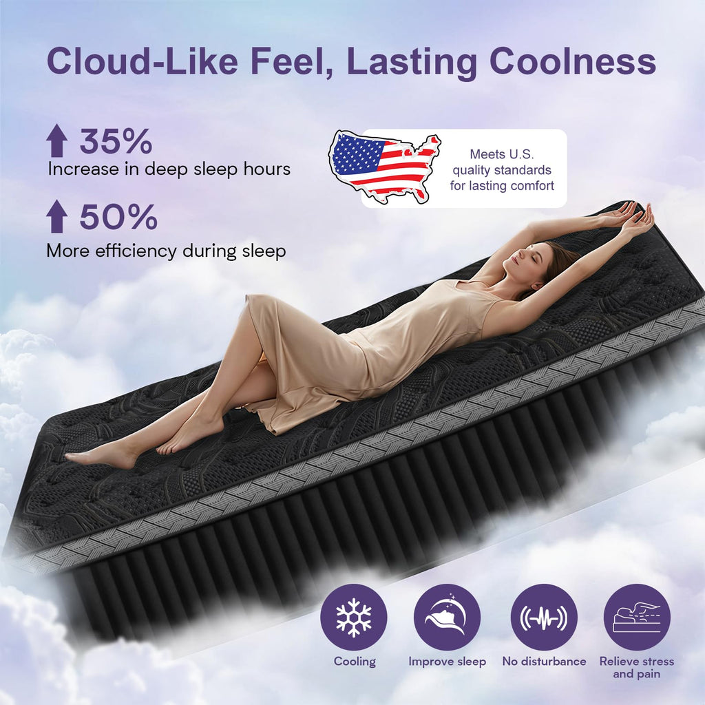 16 Inch Queen Size Hybrid Mattress in a Box L31681