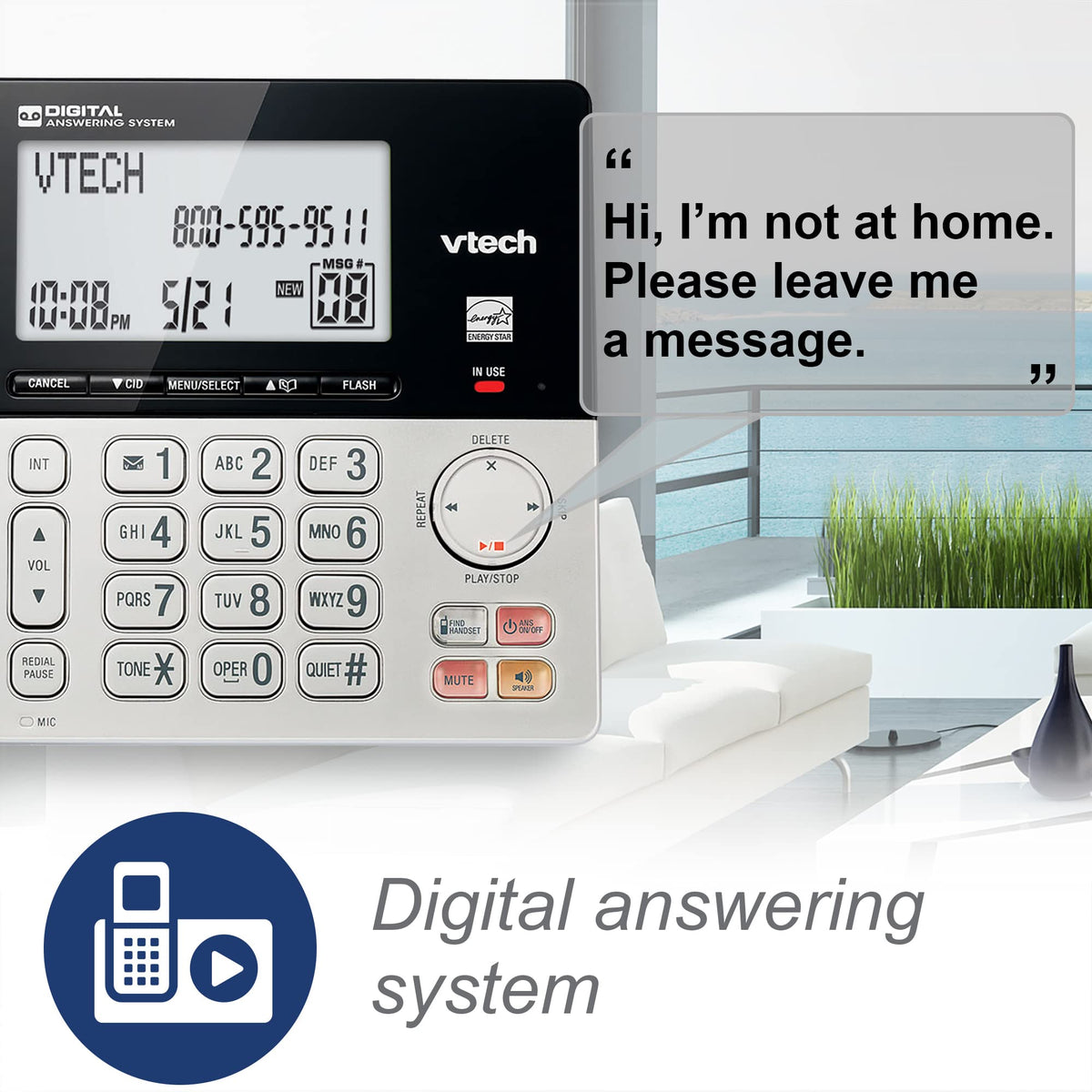 Corded/Cordless Phone System with 2 Handsets K997895