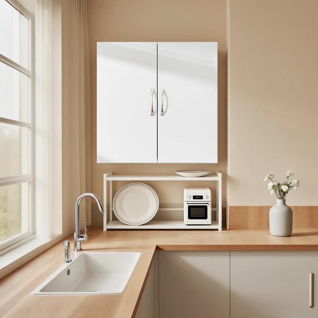 White Wall Cabinet with Shelf I52630