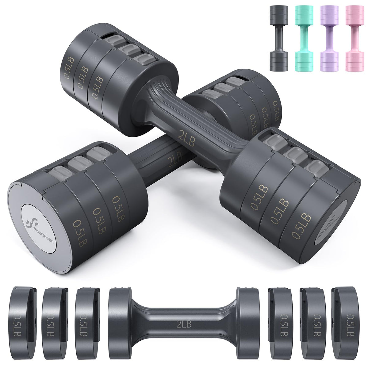 Adjustable Dumbbells Hand Weights Set O265