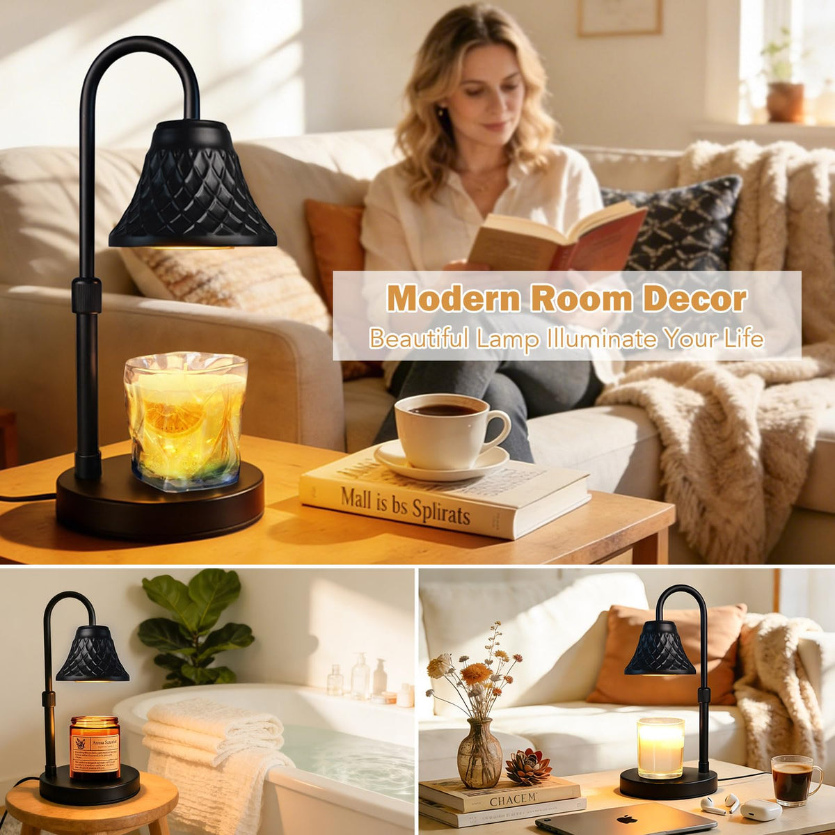 Adjustable Candle Warmer Lamp with Timer S501699