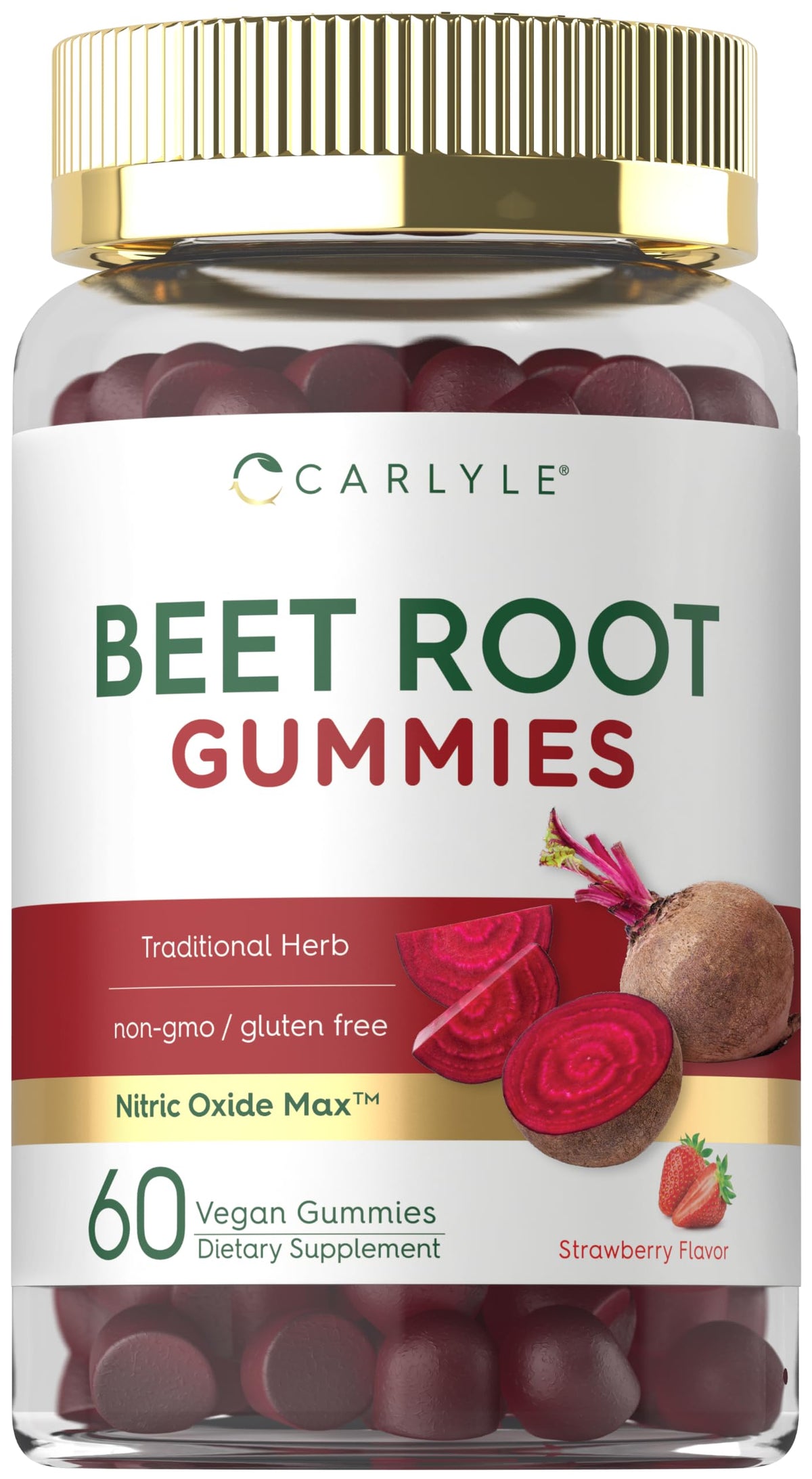 Beet Root Gummies 60 Count Strawberry Flavor O857
