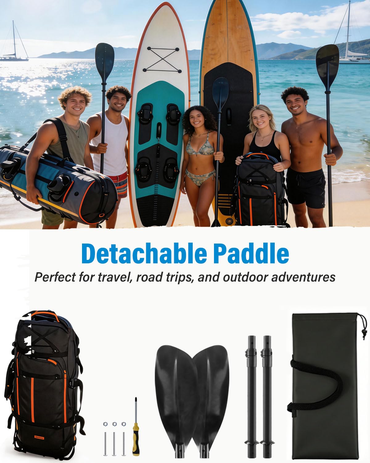 Adjustable Telescopic Kayak Paddle with Storage Bag Y780