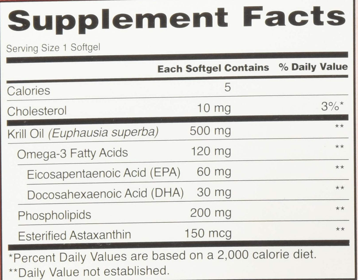 Krill Oil 500 Milligram 160 Softgels P2571