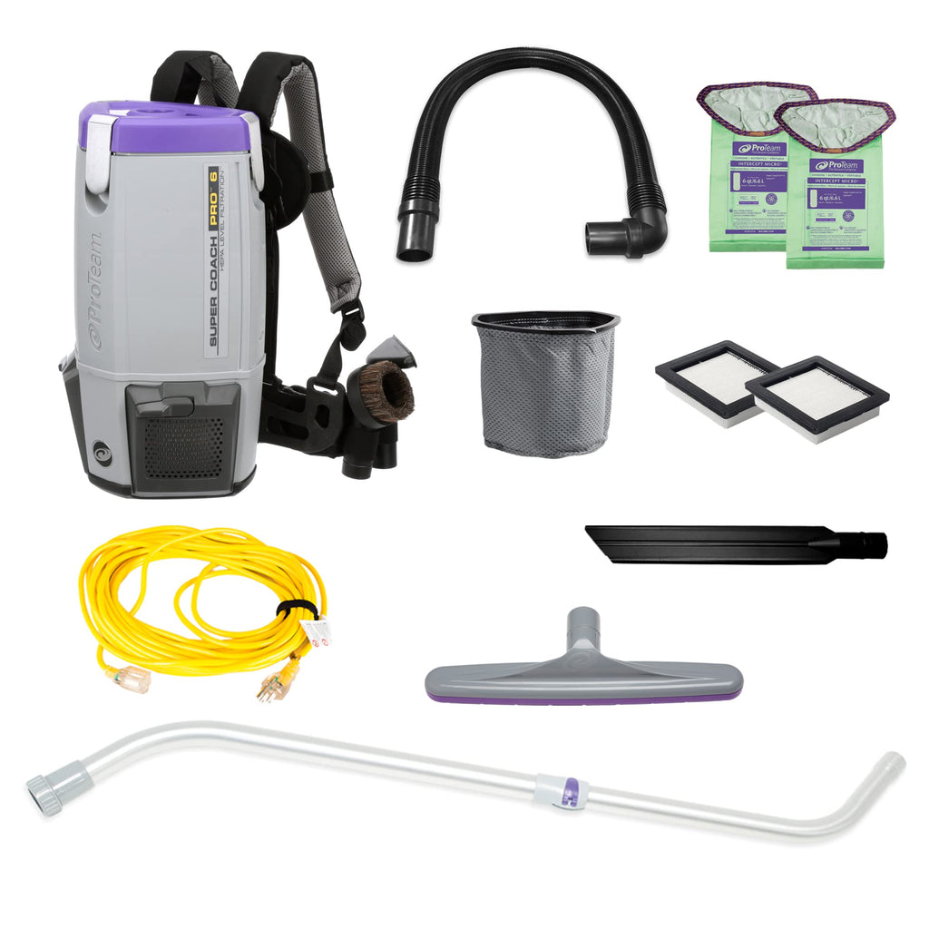 6 Quart Corded Backpack Vacuum with Telescoping Wand Tool Kit A299839