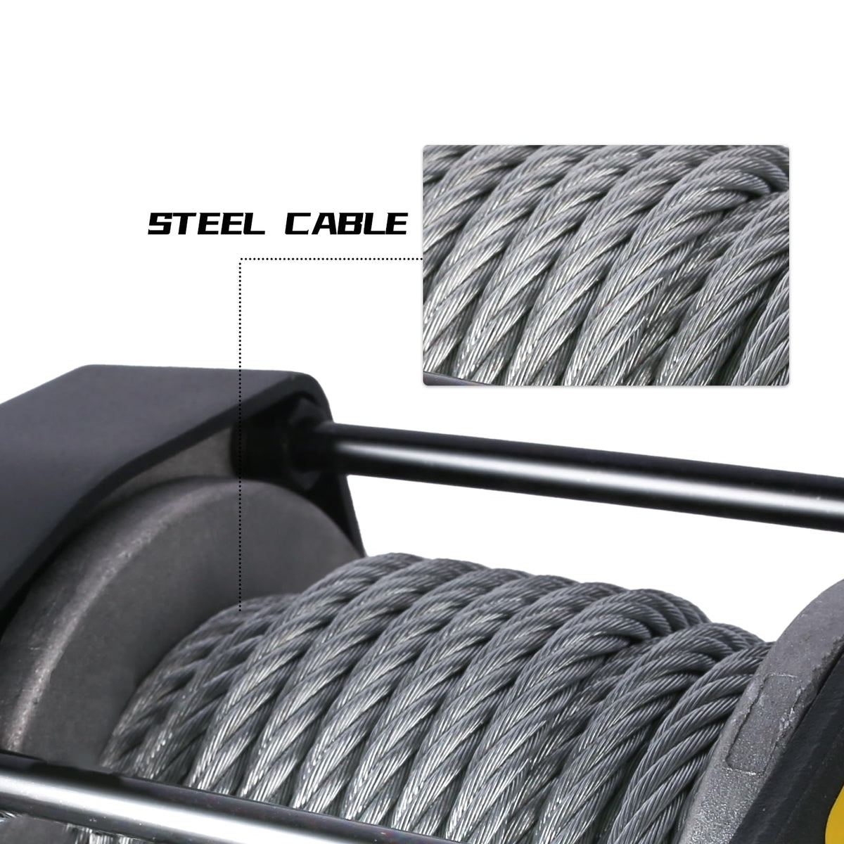 3000 lb 12V DC Electric Winch with Wireless Remote and Corded Control Y556