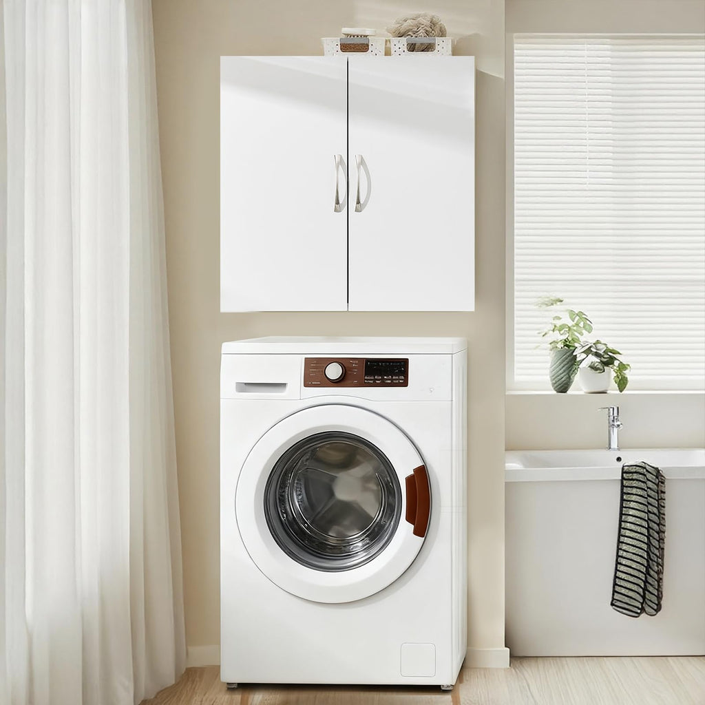 White Wall Cabinet with Shelf I52630