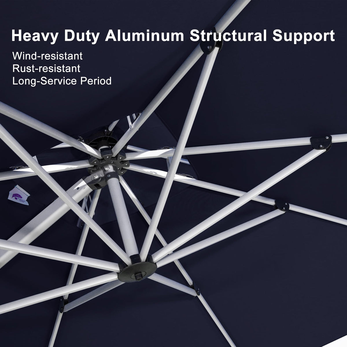 10 FT Navy Blue Cantilever Patio Umbrella U377