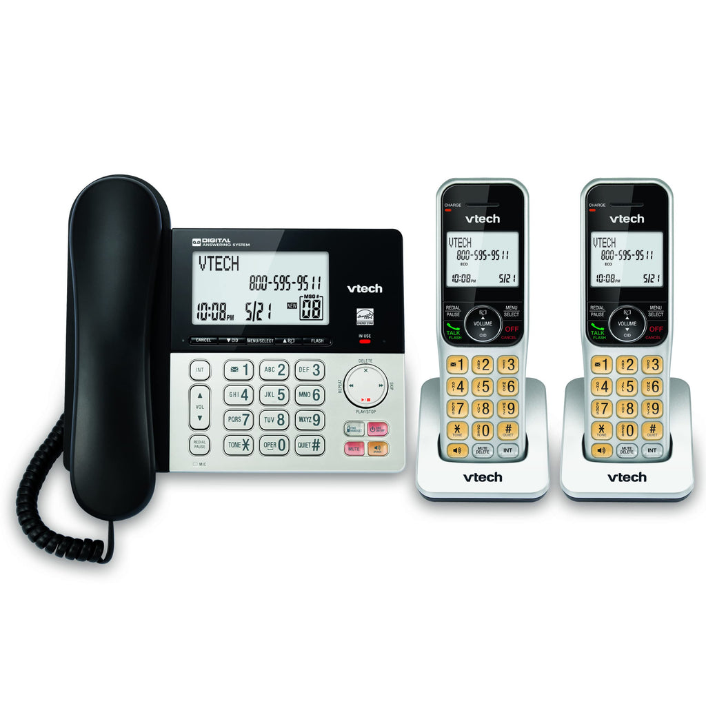 Corded/Cordless Phone System with 2 Handsets K997895