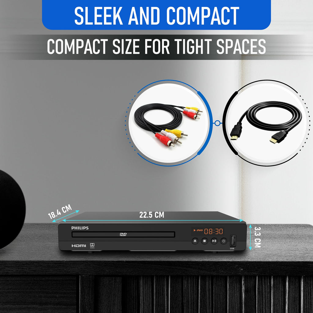 DVD Player with HDMI Port 1080P All Region USB Input Remote Control C478