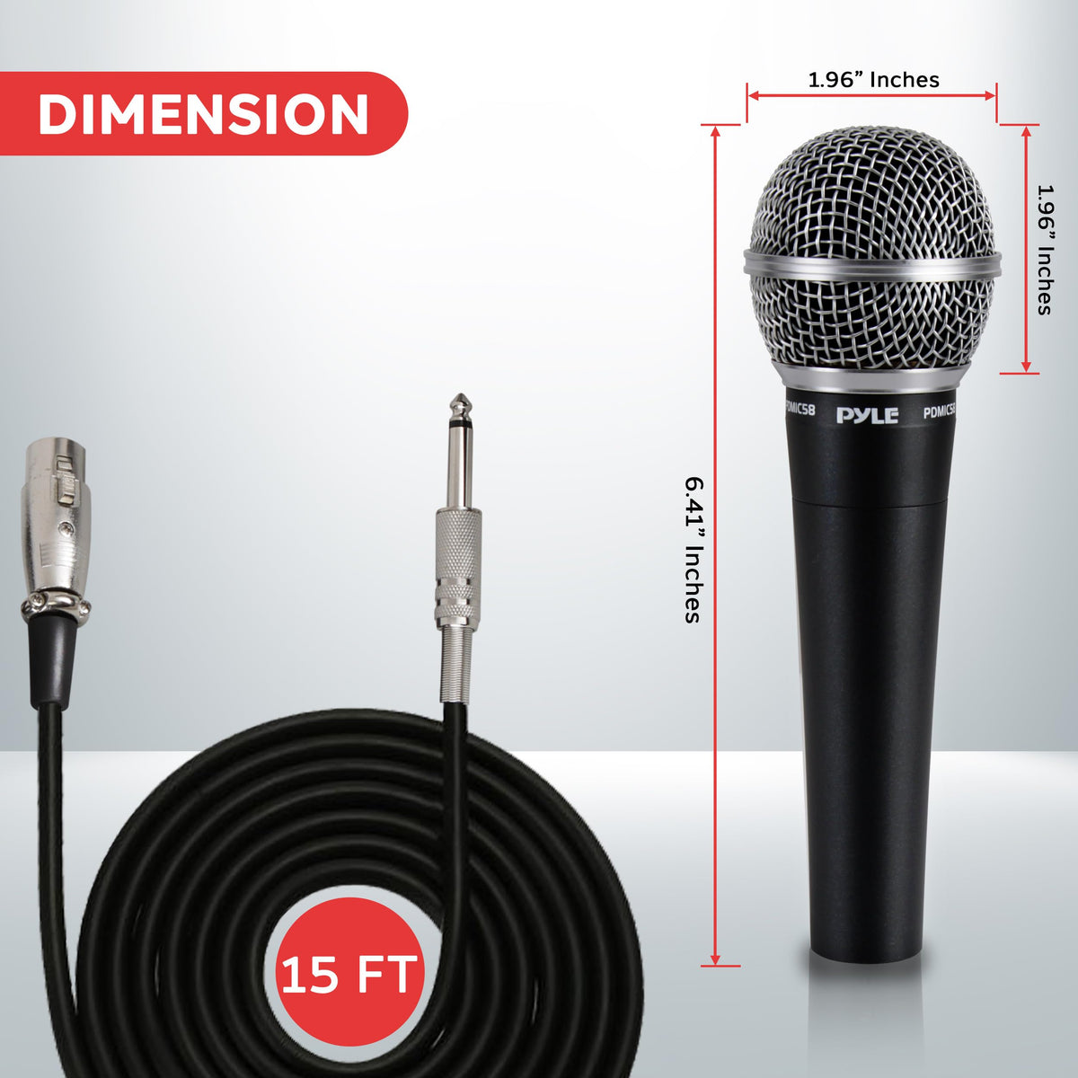 4-Pack Unidirectional Handheld Dynamic Microphone with XLR Cable B3027