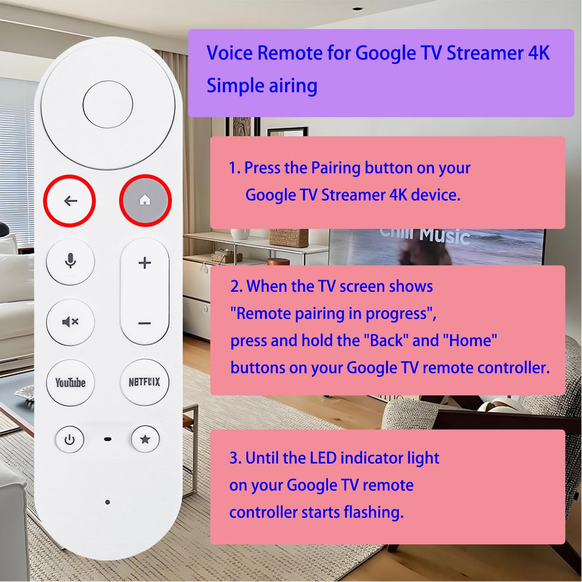 2 Pack Voice Search Remote Control K33597