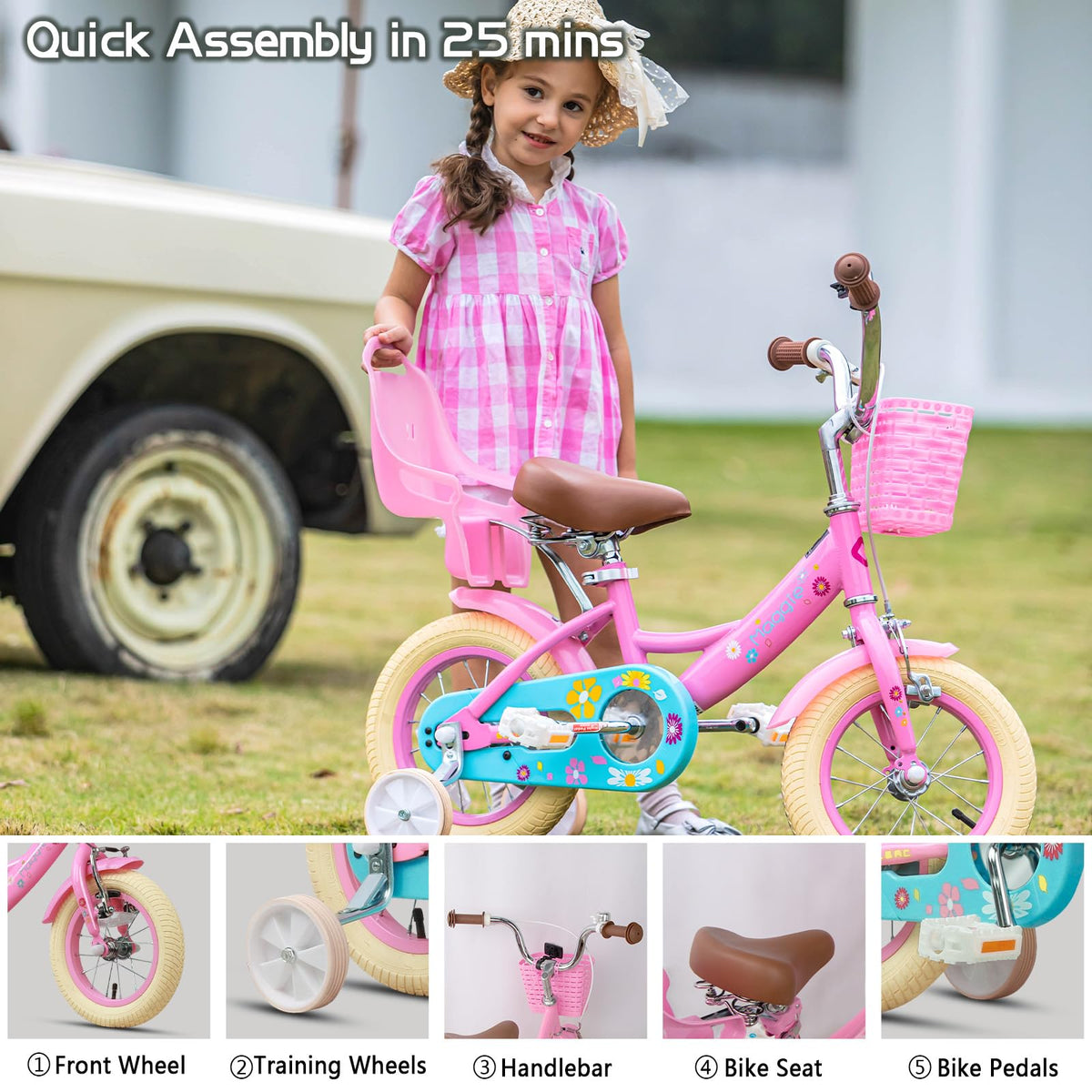 12-20 Inch Kids Bike with Training Wheels T4102