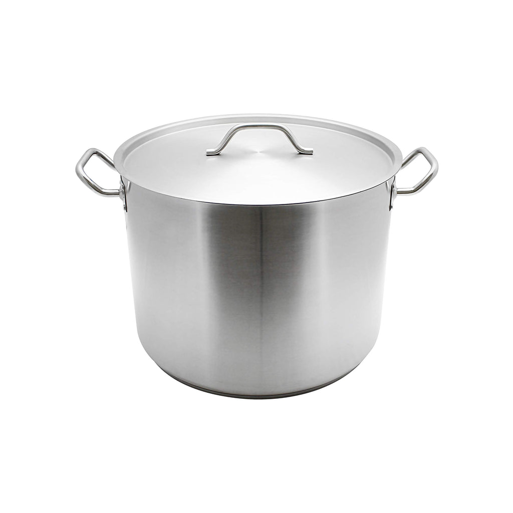 40 quart 18/8 Steel stock pot with lid L581