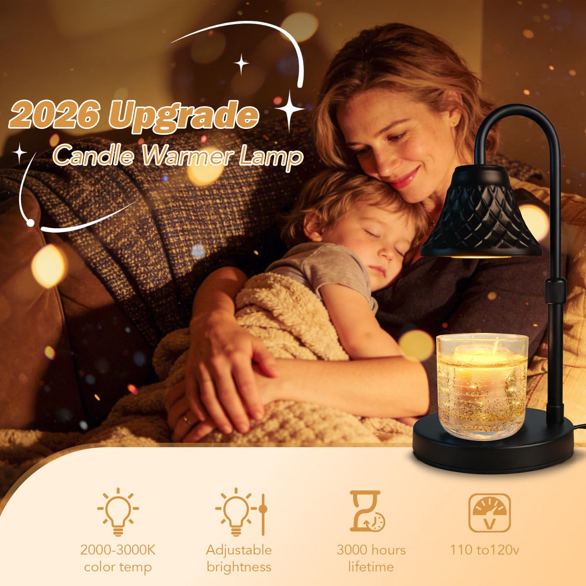 Adjustable Candle Warmer Lamp with Timer S501699