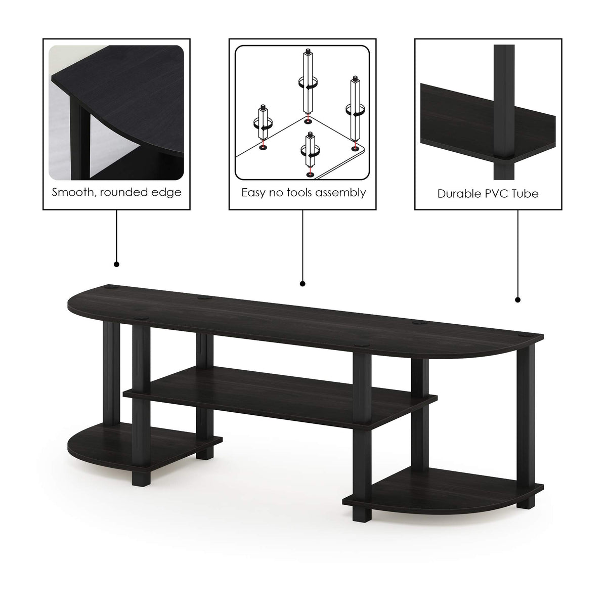 Espresso/Black TV Entertainment Center X277942