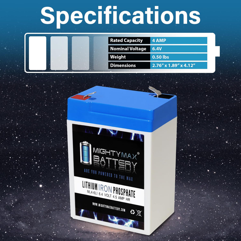 6V 4.5AH Lithium Replacement Battery F861