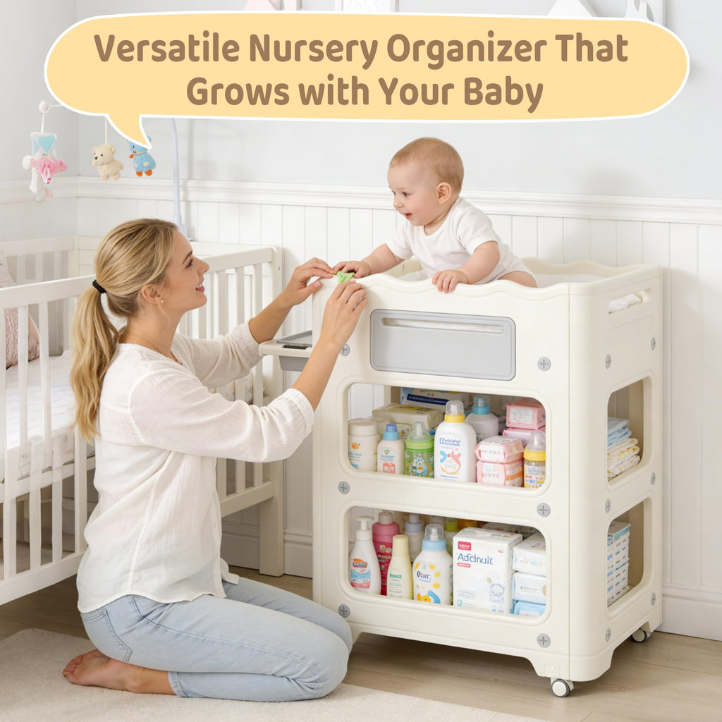 Foldable Portable Baby Changing Table with Storage Baskets K9205
