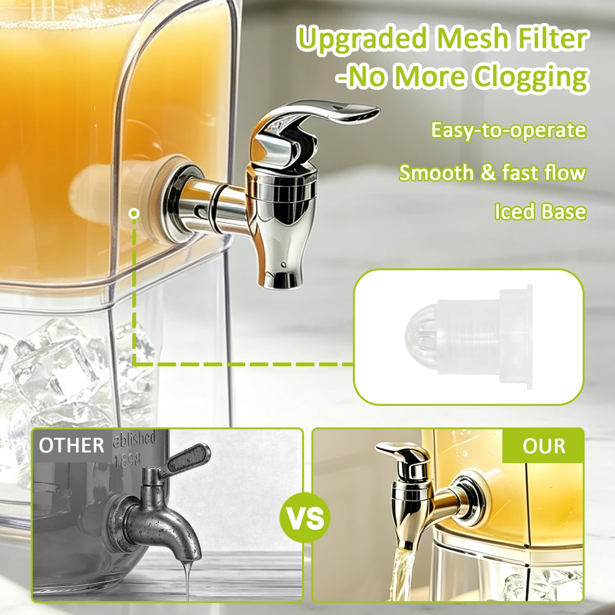 2 Gal Drink Dispensers with Stand & Fruit Infuser Q940970