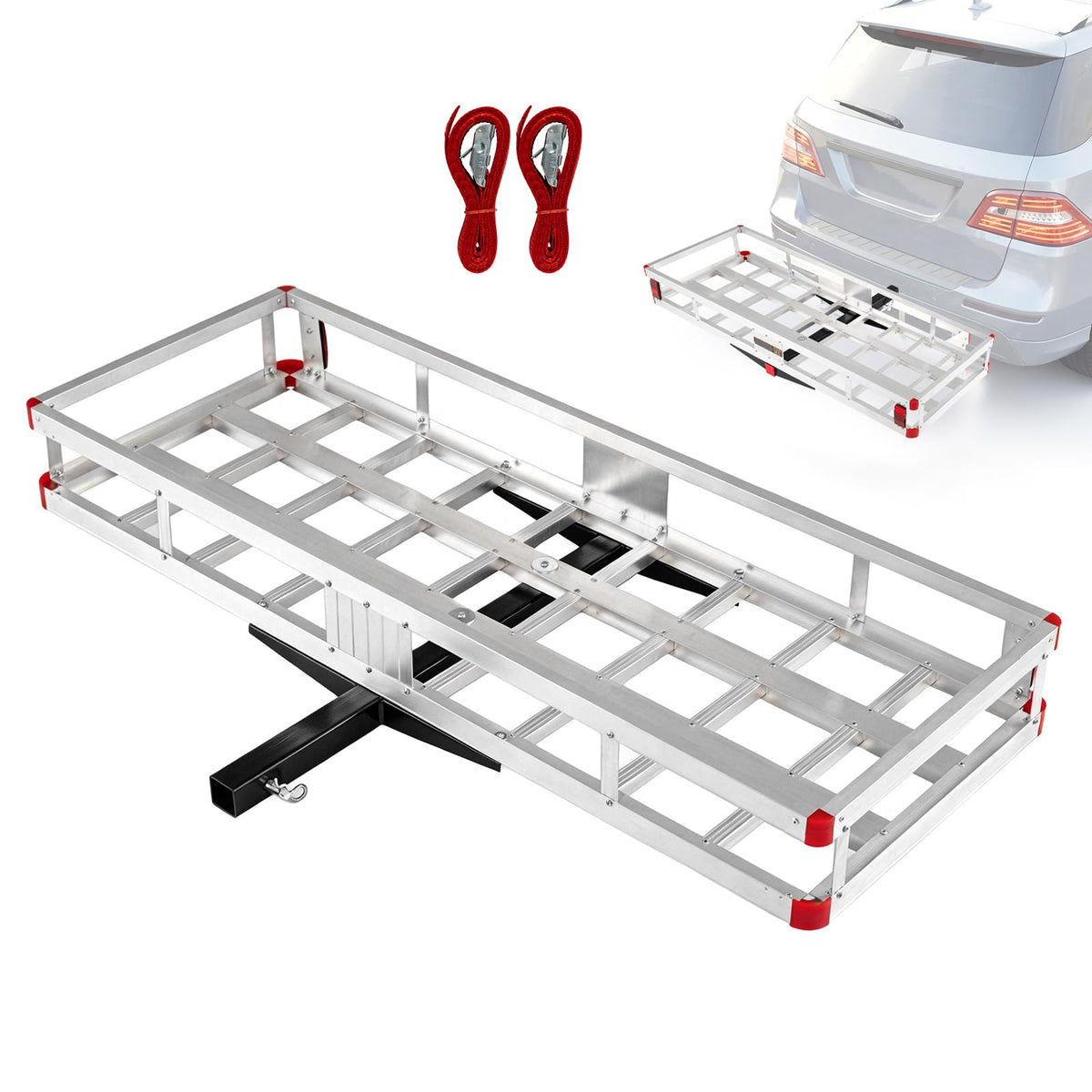 Aluminum Hitch Mount Cargo Carrier with 500LBS Capacity Z168005