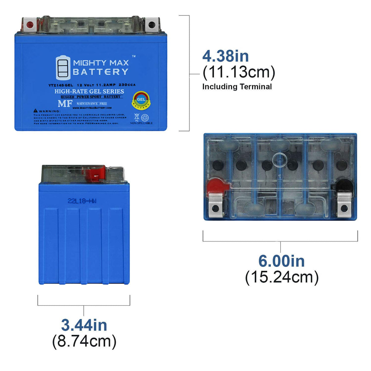 12V 11.2Ah Gel Battery Z72065