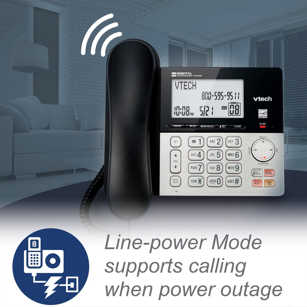 Corded/Cordless Phone System with 2 Handsets K997895