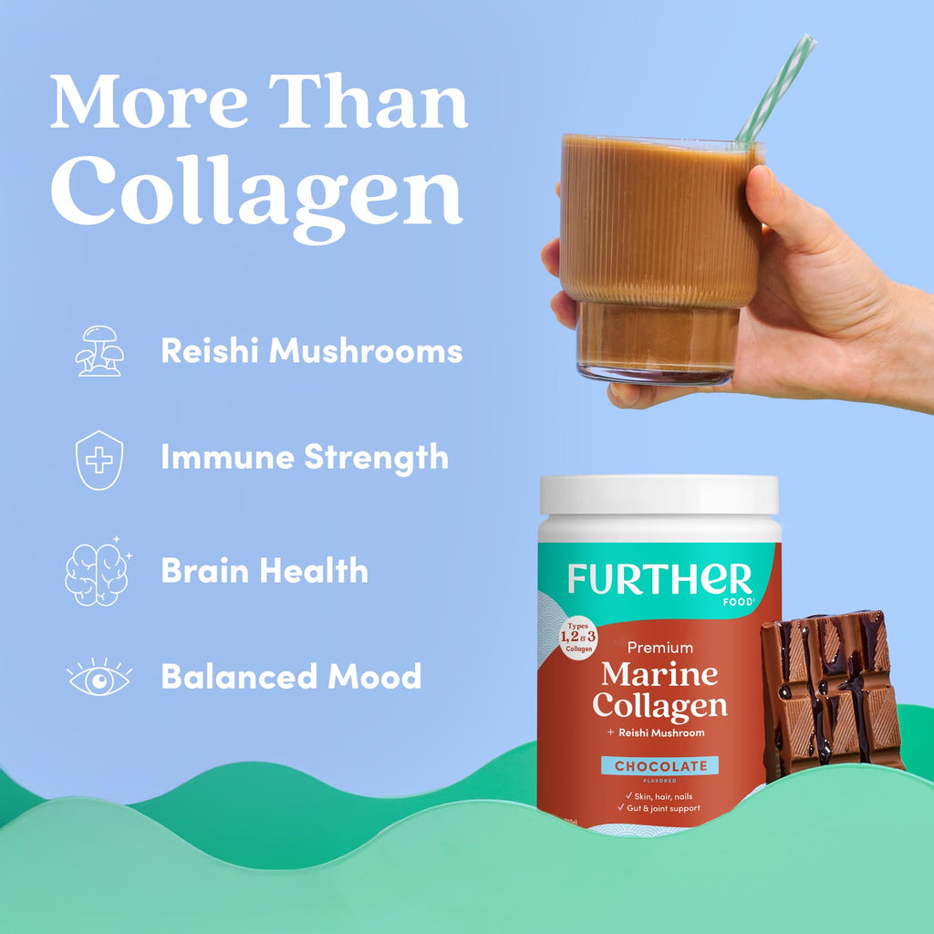 Chocolate Marine Collagen Peptides Powder, 7.41 Oz E732