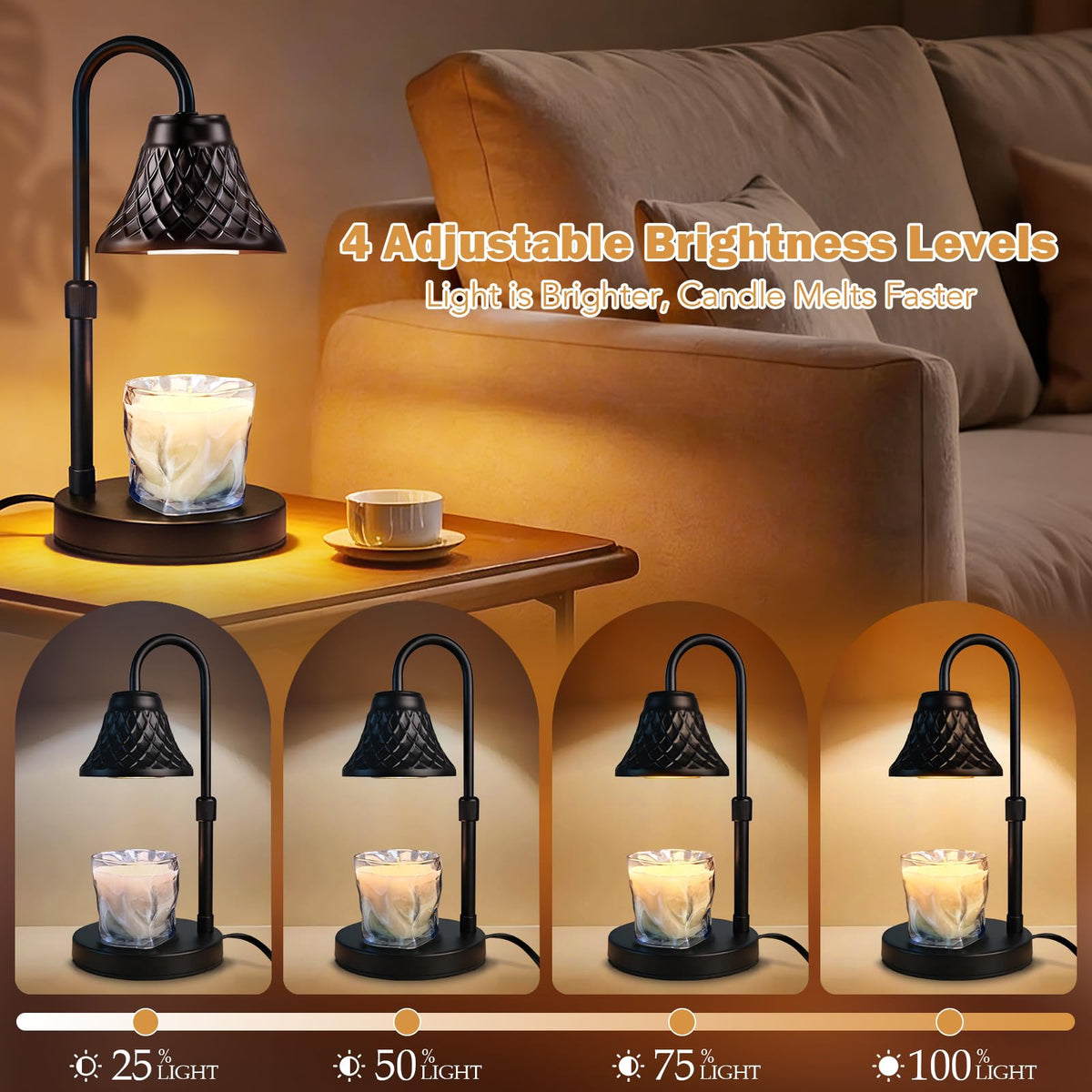 Adjustable Candle Warmer Lamp with Timer S501699