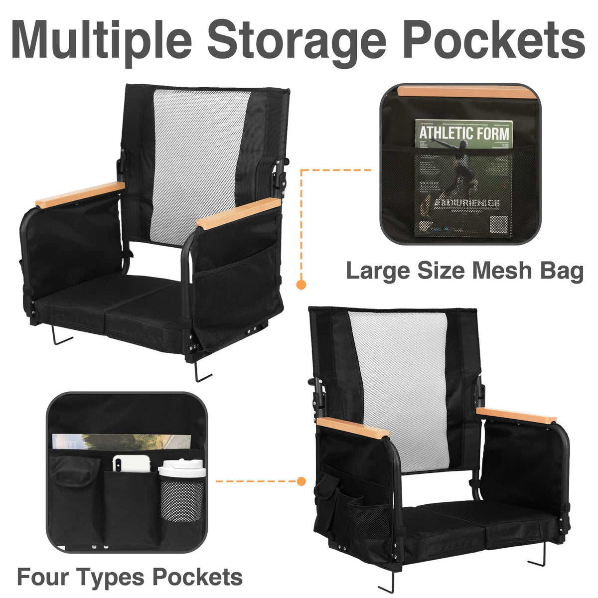 High Back Stadium Seats with Back Support X9000