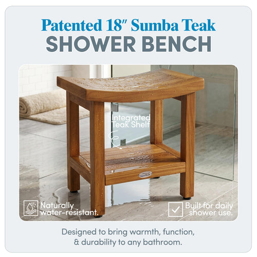 18" Teak Shower Bench Z43145