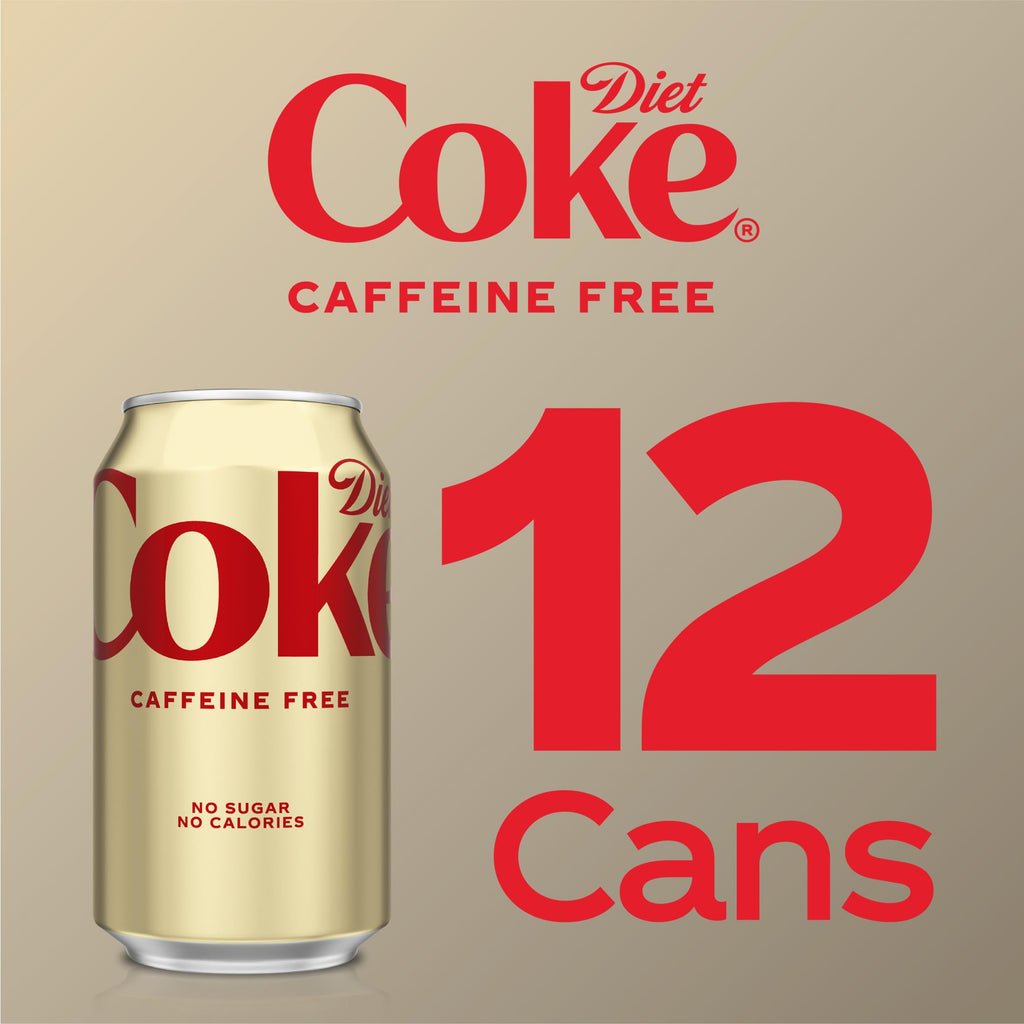 Caffeine Free Soda Soft Drink, 12 fl oz, 12 Pack K888846