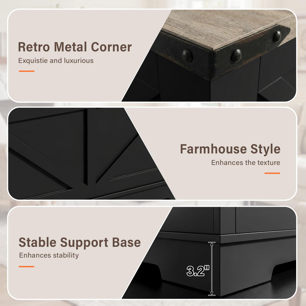 Black Lift Top Wood Coffee Table with Storage L1795