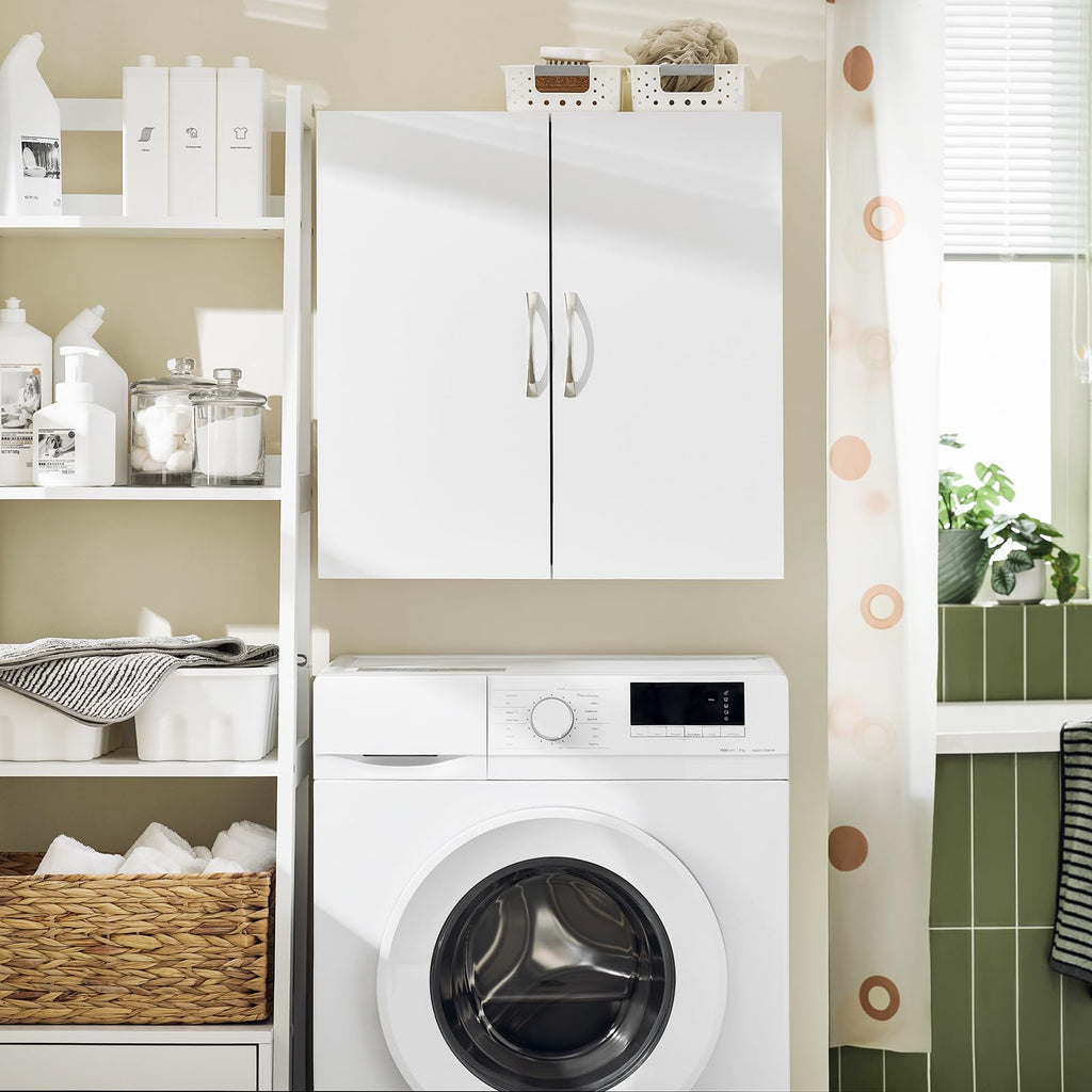 White Wall Cabinet with Shelf I52630