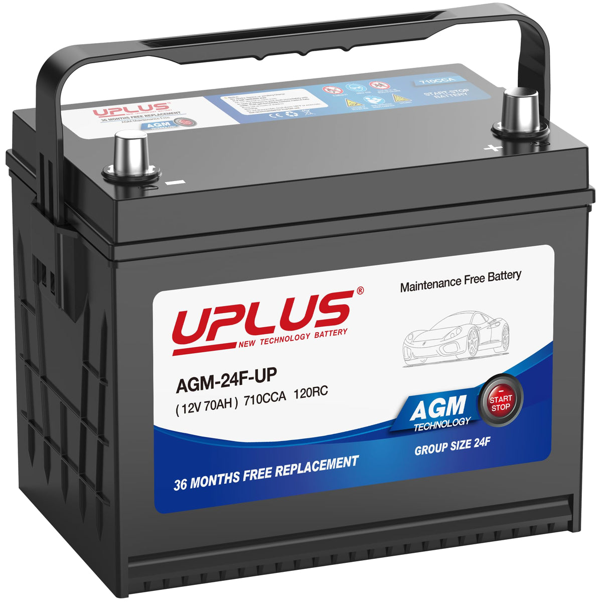 12V 70Ah 710CCA AGM Car Battery Z61836