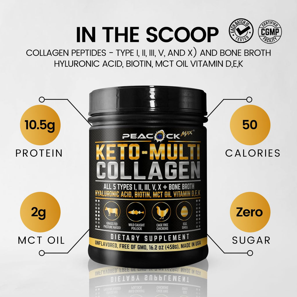 Multi Collagen Protein Powder 16.2 oz Pack of 6 Unflavored W24797