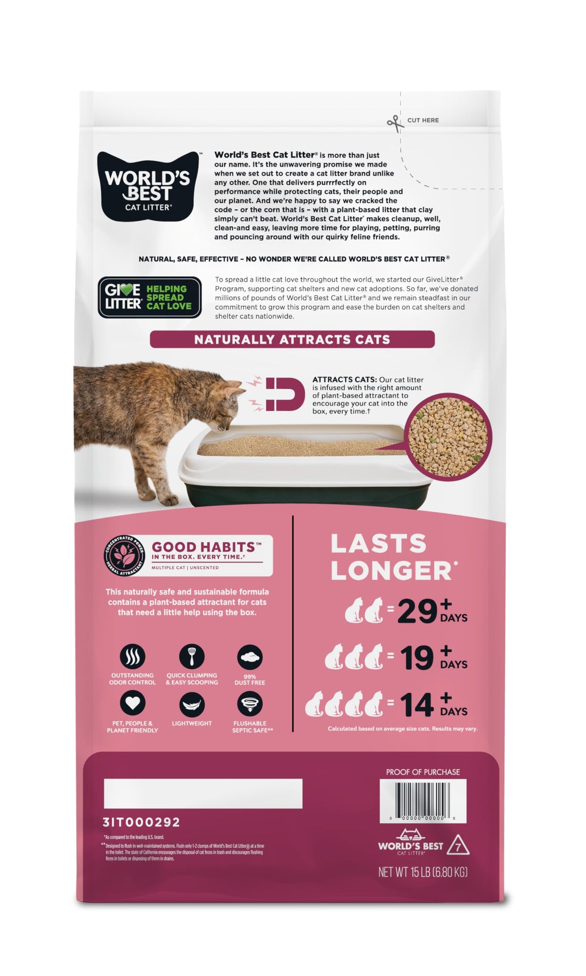 Unscented 15 lb Cat Litter O661546