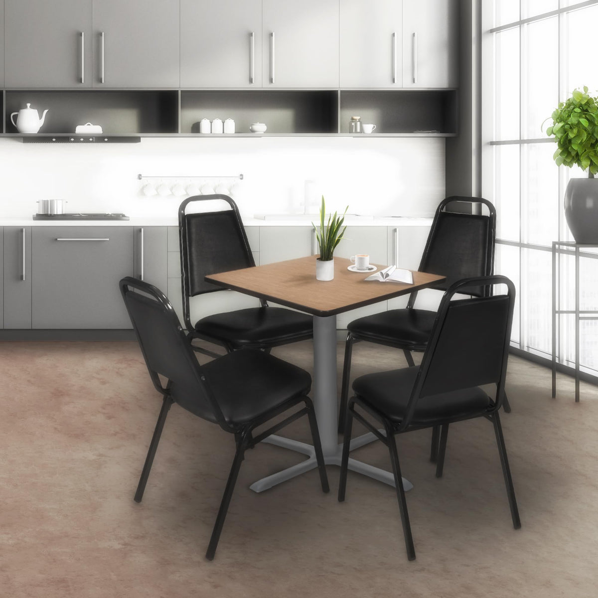 30" Square X-Base Breakroom Table G6043