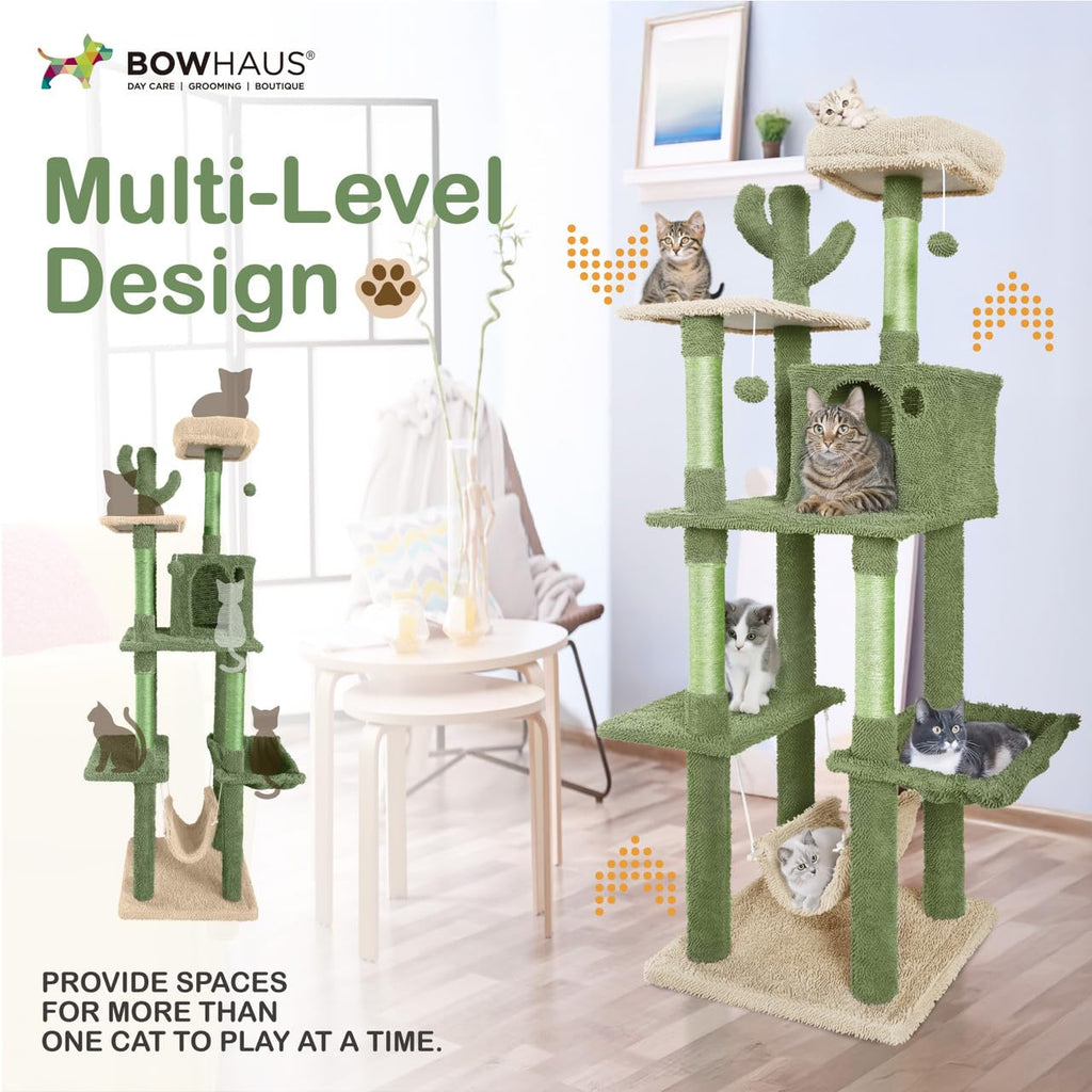 70-Inch Multi-Level Cat Tree with Plush Perch M385
