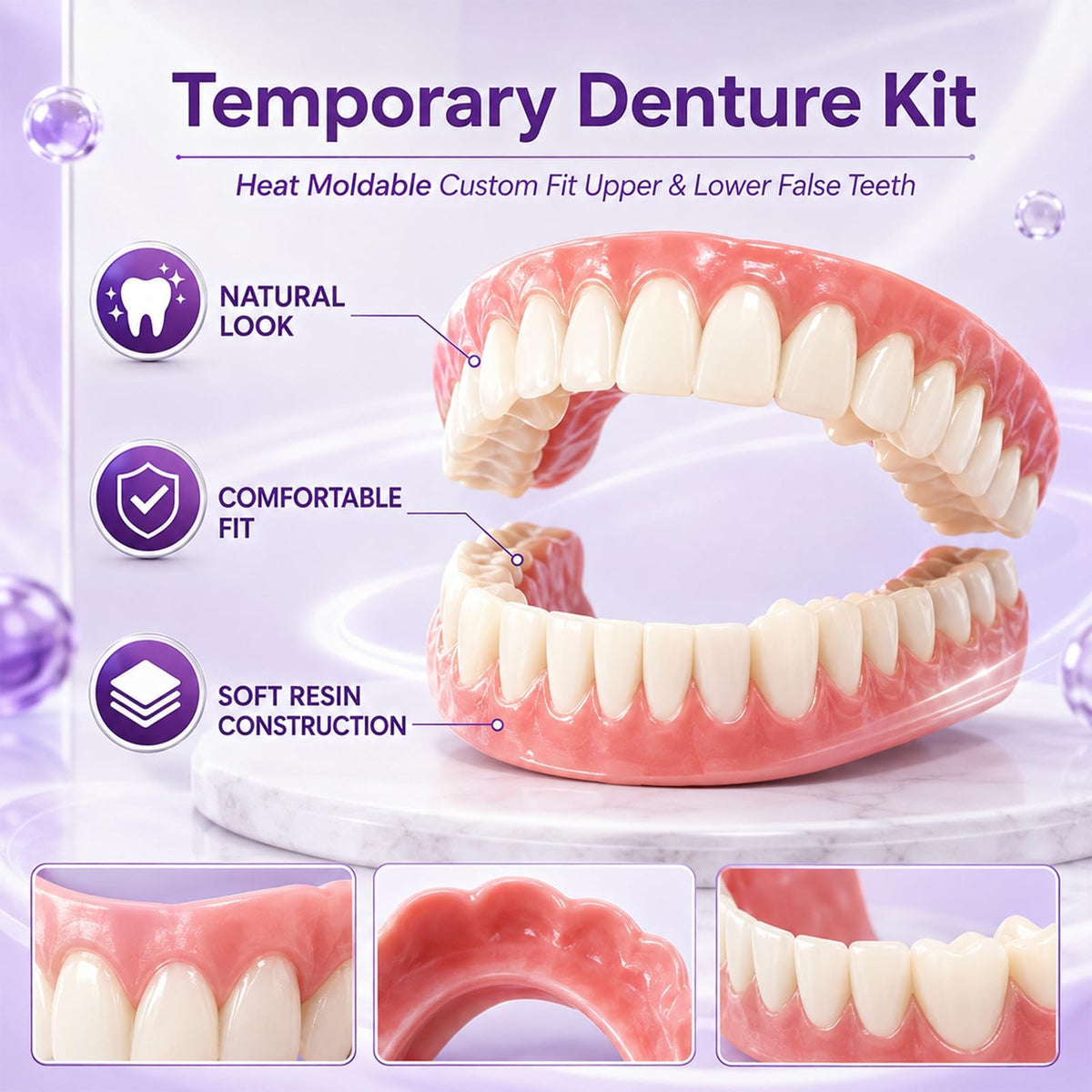 Heat Moldable Temporary Denture Kit 1 Set M7322