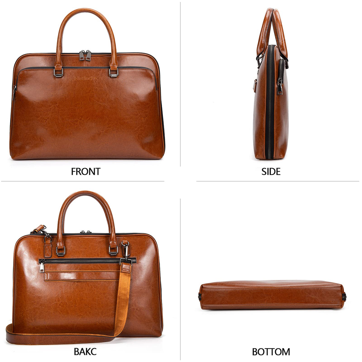 Genuine Leather Laptop Messenger Bag 13.3 15.6 inch V9439