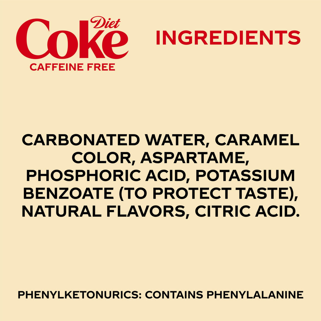 Caffeine Free Soda Soft Drink, 12 fl oz, 12 Pack K888846