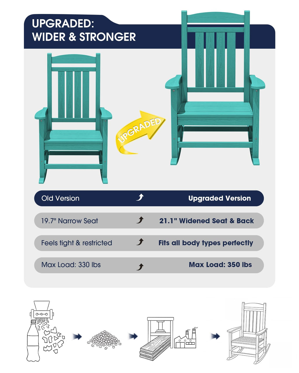 Oversized Outdoor Rocking Chair K12705