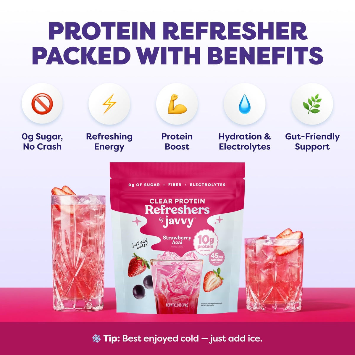 Clear Whey Protein Powder Strawberry Berry Acai R619