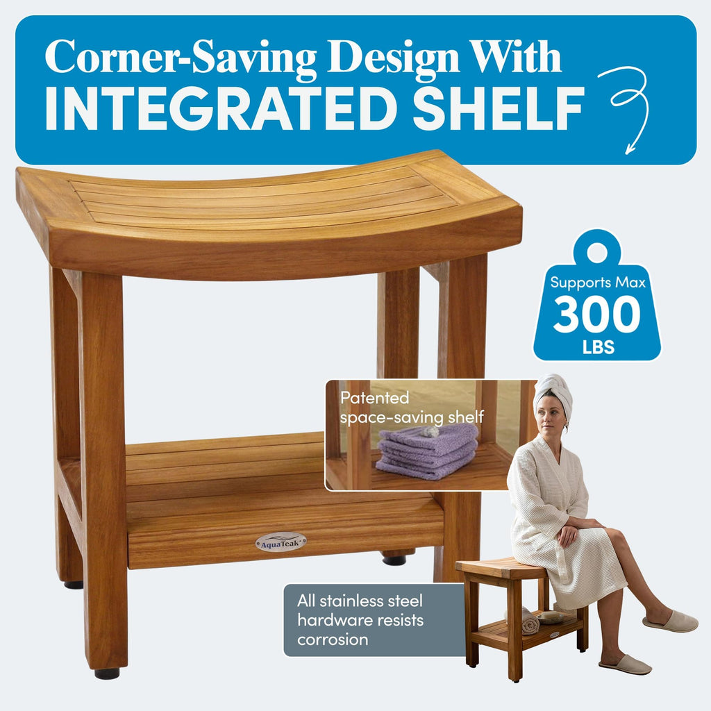 18" Teak Shower Bench Z43145