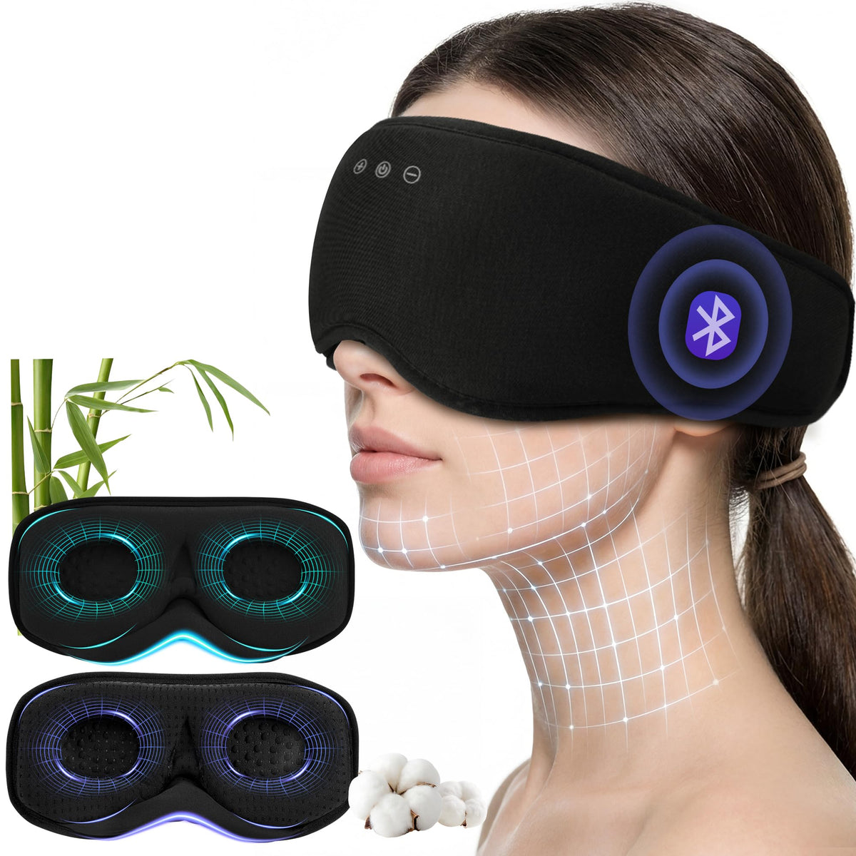 Bamboo Cotton Bluetooth Sleep Mask S138