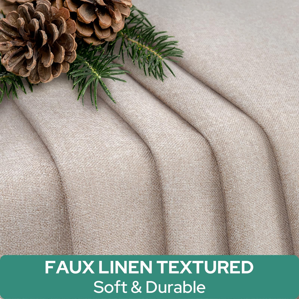 100% Blackout Linen Door Curtains 26x68 Inch E195