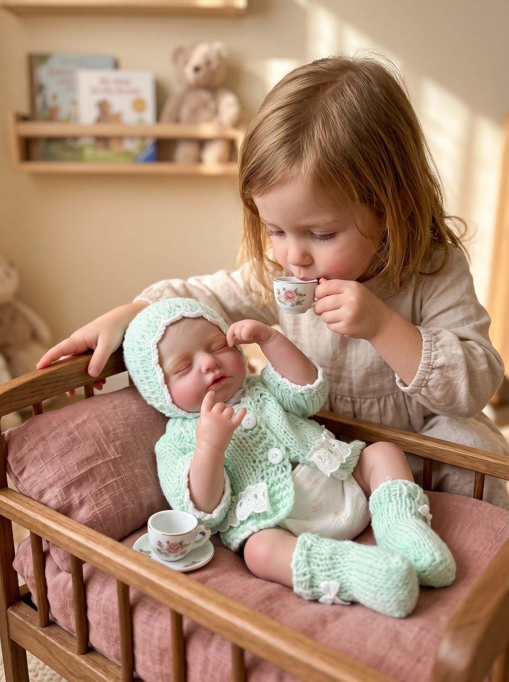 20-Inch Sleeping Reborn Baby Doll with Knitted Hat C5304