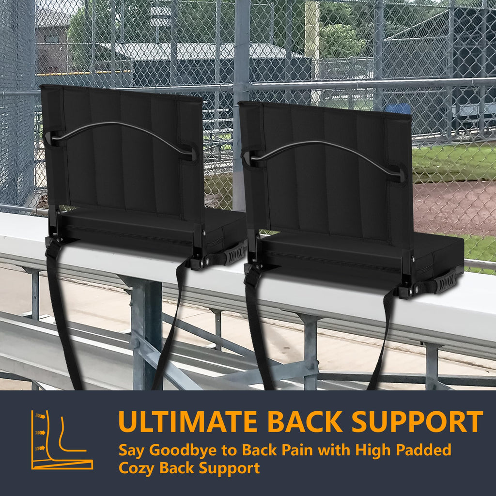 Portable Folding Stadium Seat with Back Support 2 Pack V926