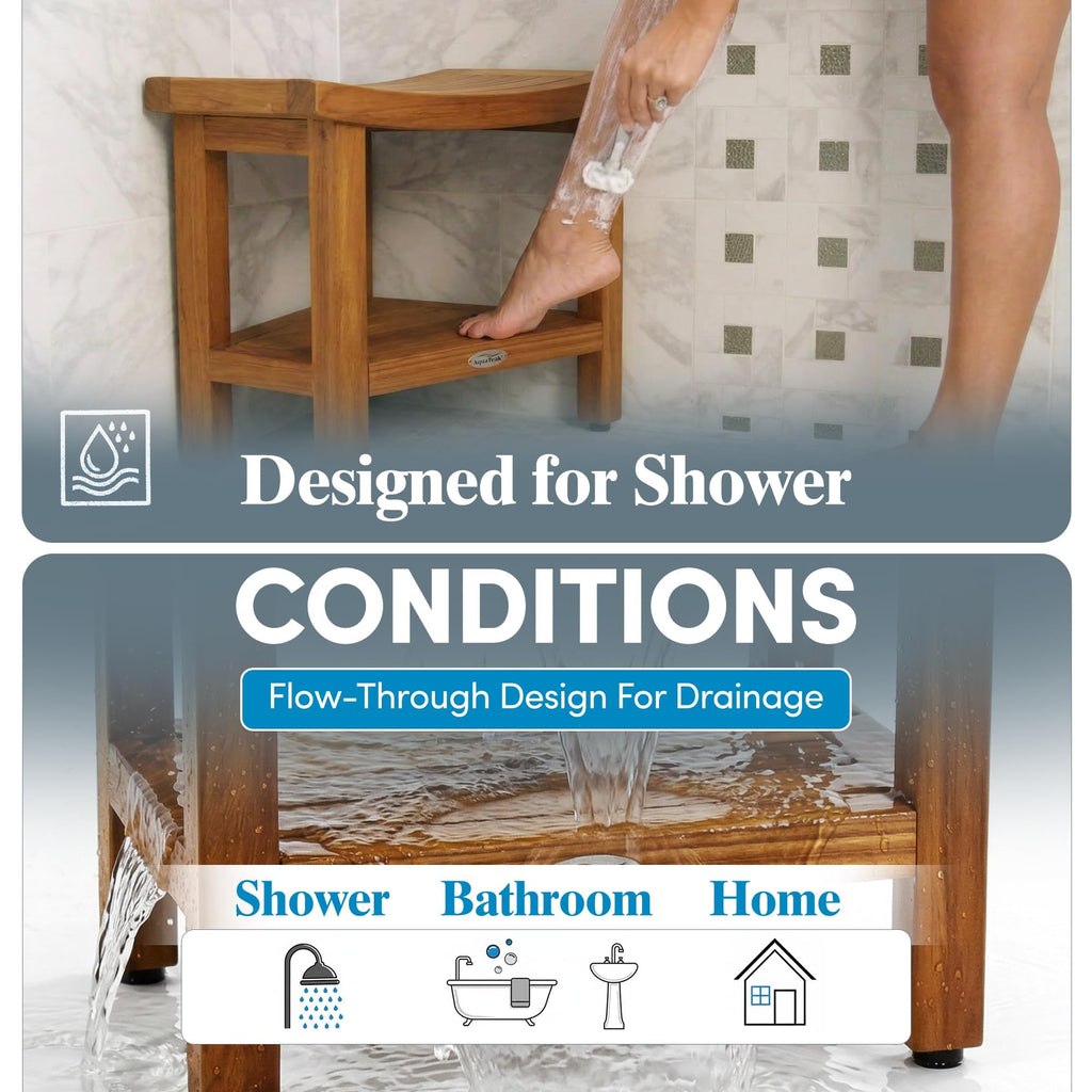 18" Teak Shower Bench Z43145