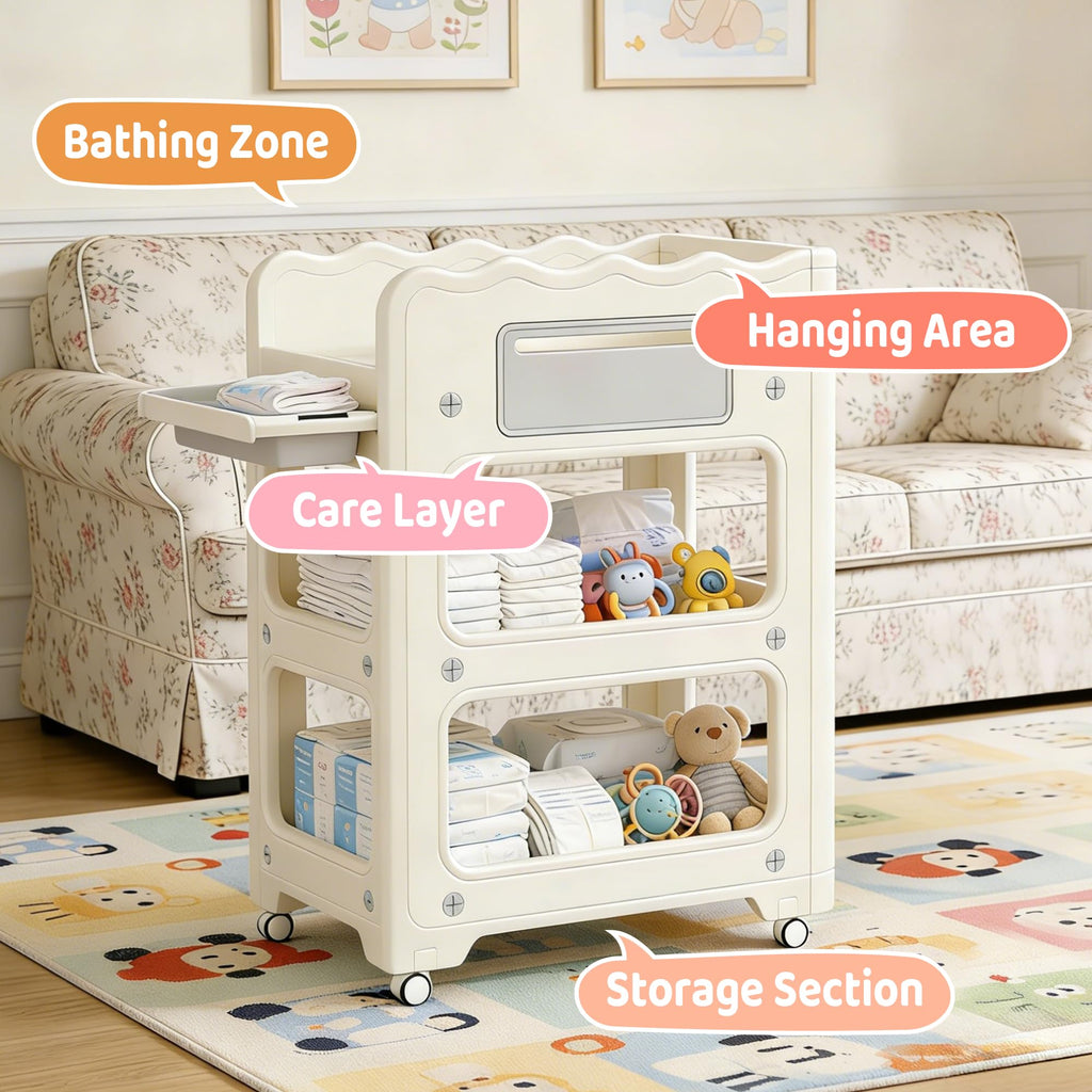 Foldable Portable Baby Changing Table with Storage Baskets K9205